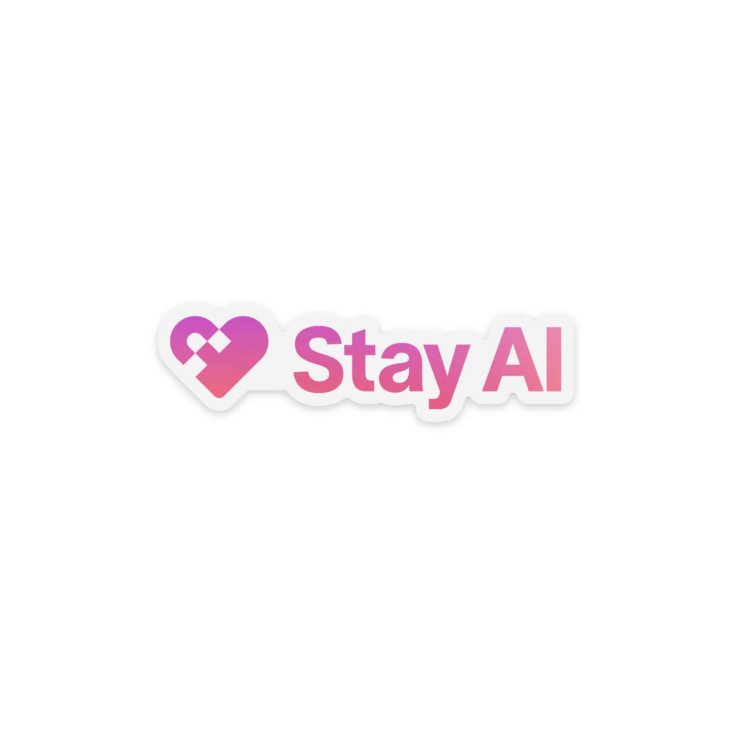 Stay AI Logo Clear Sticker