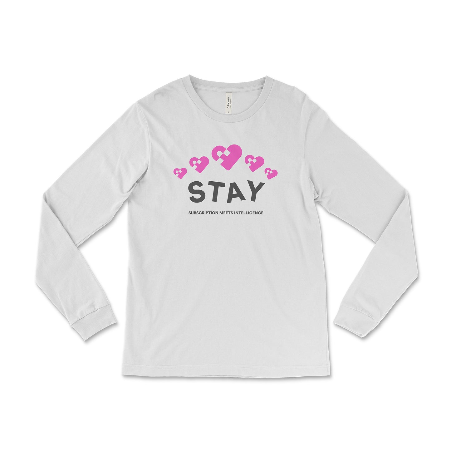 Stay AI Long Sleeve Tee - White