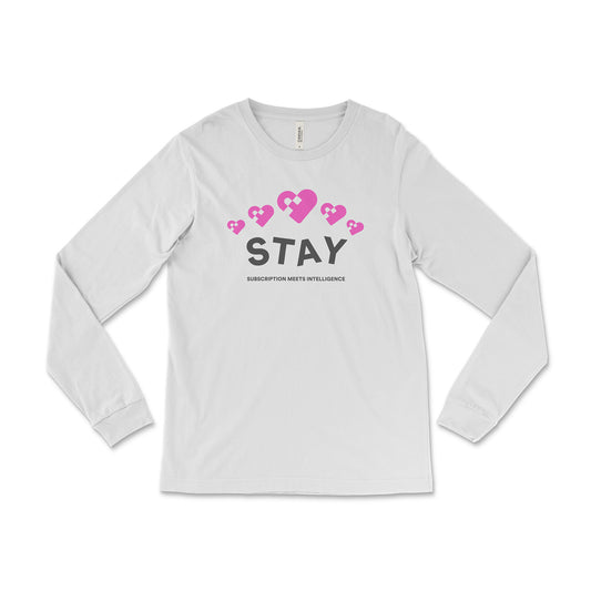 Stay AI Long Sleeve Tee - White